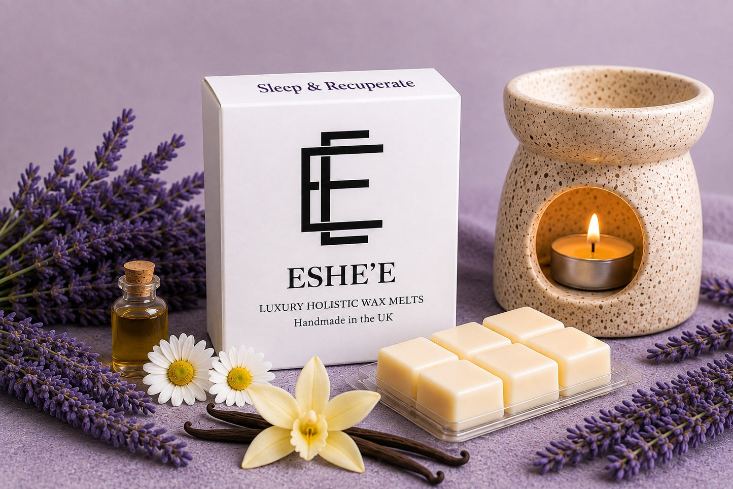 ESHE’E Sleep & Recuperate Holistic Wax Melt – Lavender, Chamomile & Vanilla
